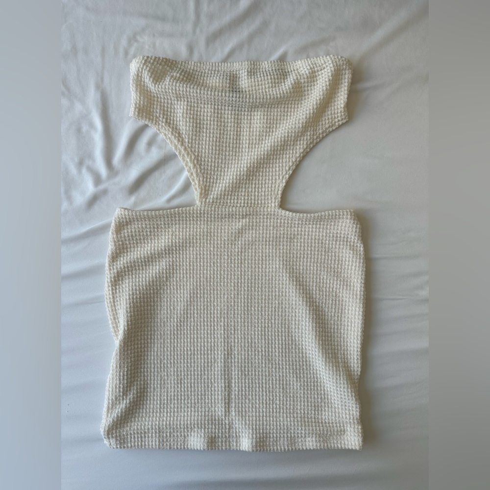 SHEIN cream bathing suit cover up